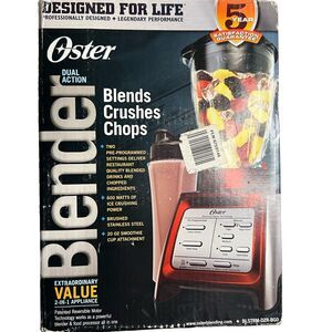 Oster 48-oz Red 600-Watt Pulse Control Blender - New - Box Has Some Wear
